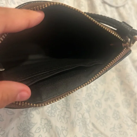 Coach Signature Brown and Black Pouch - Picture 2 of 2